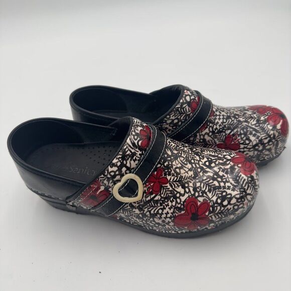 Koi Lindsey Clog by Sanita in Red Multicolor/Reduces strain on your back Sz 39/9 - Picture 8 of 10